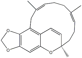 (6R,11E,15Z)-6,11,15-Trimethyl-9,6-nonano-6H-1,3-dioxolo[4,5-g][1]benzopyran-11,15-diene Struktur