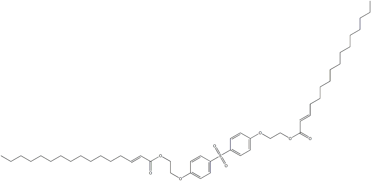 Bis[4-[2-(2-hexadecenoyloxy)ethoxy]phenyl] sulfone Struktur