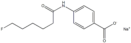 4-[(6-Fluorohexanoyl)amino]benzenecarboxylic acid sodium salt Struktur