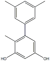 4-Methyl-5-(3,5-dimethylphenyl)benzene-1,3-diol Struktur