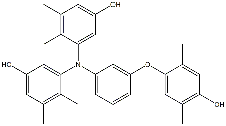 N,N-Bis(5-hydroxy-2,3-dimethylphenyl)-3-(4-hydroxy-2,5-dimethylphenoxy)benzenamine Struktur