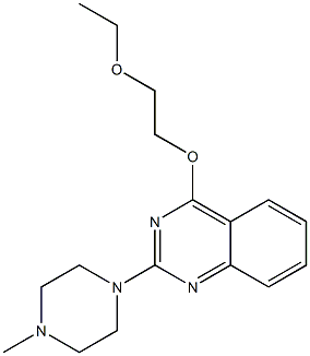 2-[4-Methyl-1-piperazinyl]-4-(2-ethoxyethoxy)quinazoline Struktur