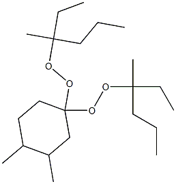 3,4-Dimethyl-1,1-bis(1-ethyl-1-methylbutylperoxy)cyclohexane Struktur