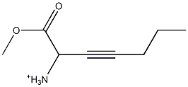 1-Methoxycarbonyl-2-hexyn-1-aminium Struktur