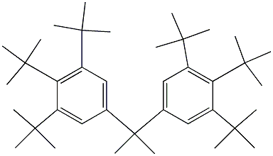 2,2-Bis(3,4,5-tri-tert-butylphenyl)propane Struktur