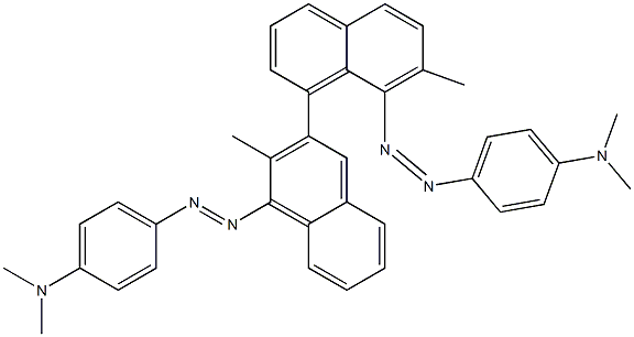 4,4'-Bis(4-dimethylaminophenylazo)-3,3'-dimethyl-2,5'-binaphthalene Struktur