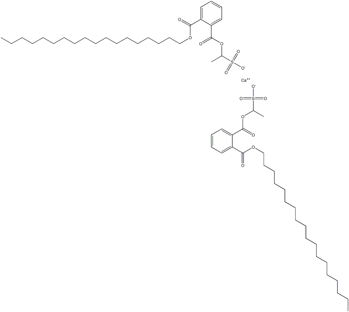 Bis[1-[(2-octadecyloxycarbonylphenyl)carbonyloxy]ethanesulfonic acid]calcium salt Struktur