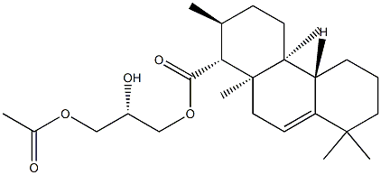 (1R,2S,4aS,4bS,10aS)-1,2,3,4,4a,4b,5,6,7,8,10,10a-Dodecahydro-2,4a,8,8,10a-pentamethyl-1-phenanthrenecarboxylic acid (S)-3-acetyloxy-2-hydroxypropyl ester Struktur