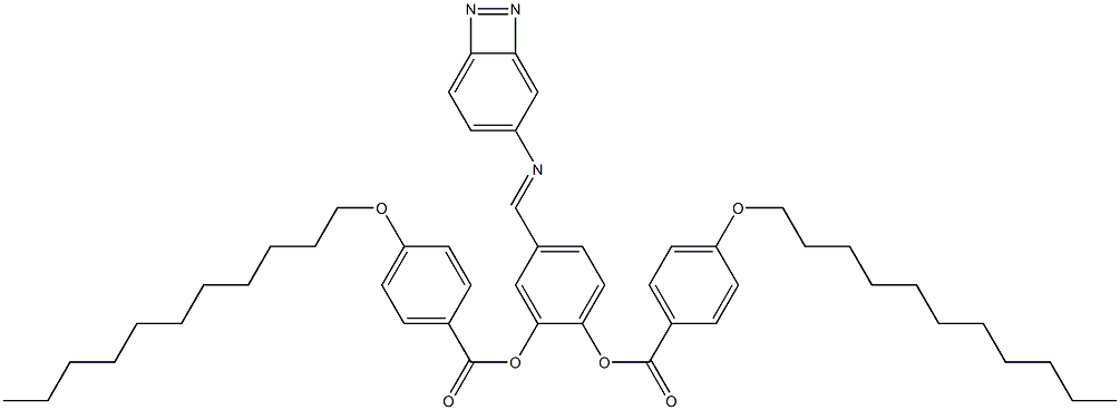 Bis[4-(undecyloxy)benzoic acid]4-[(azobenzen-4-yl)iminomethyl]-1,2-phenylene ester Struktur