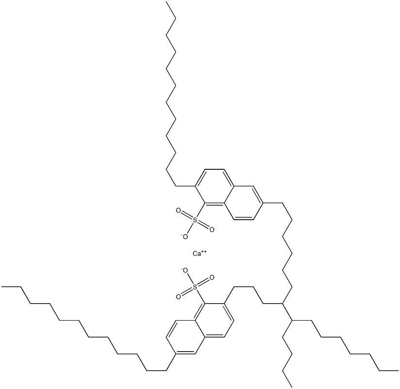 Bis(2,6-didodecyl-1-naphthalenesulfonic acid)calcium salt Struktur