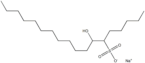 7-Hydroxyoctadecane-6-sulfonic acid sodium salt Struktur