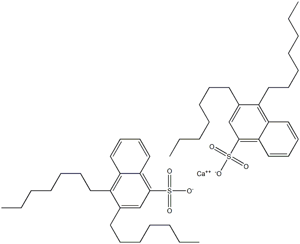 Bis(3,4-diheptyl-1-naphthalenesulfonic acid)calcium salt Struktur