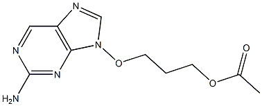 2-Amino-9-(3-acetyloxypropyloxy)-9H-purine Struktur