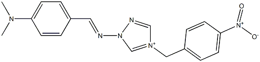 4-(p-Nitrobenzyl)-1-[(p-dimethylaminobenzylidene)amino]-1H-1,2,4-triazol-4-ium Struktur