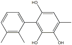 3-(2,3-Dimethylphenyl)-6-methylbenzene-1,2,4-triol Struktur