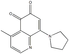 4-Methyl-8-(pyrrolidin-1-yl)quinoline-5,6-dione Struktur