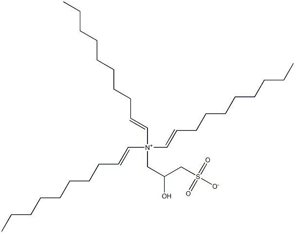 N,N-Di(1-decenyl)-N-(2-hydroxy-3-sulfonatopropyl)-1-decen-1-aminium Struktur