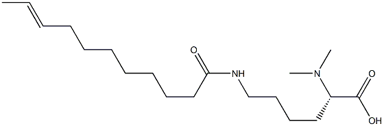 N6-(9-Undecenoyl)-N2,N2-dimethyllysine Struktur