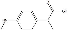 2-[4-(Methylamino)phenyl]propionic acid Struktur