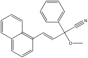 2-Methoxy-2-phenyl-4-(1-naphtyl)-3-butenenitrile Struktur