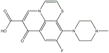 9-Fluoro-10-(4-methylpiperazino)-7-oxo-7H-pyrido[1,2,3-de]-1,4-benzothiazine-6-carboxylic acid Struktur