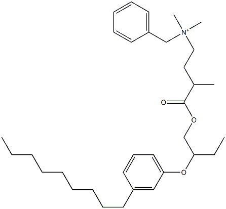 N,N-Dimethyl-N-benzyl-N-[3-[[2-(3-nonylphenyloxy)butyl]oxycarbonyl]butyl]aminium Struktur