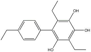 3,6-Diethyl-5-(4-ethylphenyl)benzene-1,2,4-triol Struktur