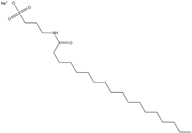 3-Octadecanoylamino-1-propanesulfonic acid sodium salt Struktur