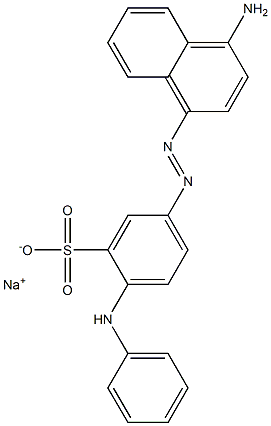 5-(4-Amino-1-naphtylazo)-2-anilinobenzenesulfonic acid sodium salt Struktur