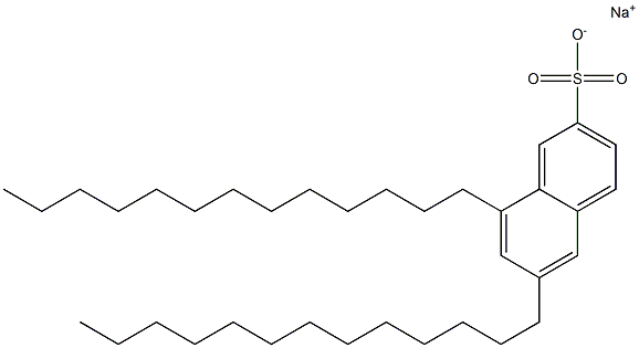 6,8-Ditridecyl-2-naphthalenesulfonic acid sodium salt Struktur