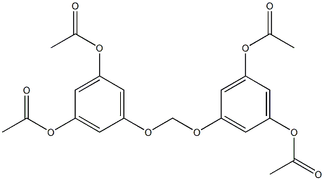 5,5'-Methylenebisoxybis(1,3-benzenediol diacetate) Struktur