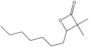 3,3-Dimethyl-4-heptyloxetan-2-one Struktur