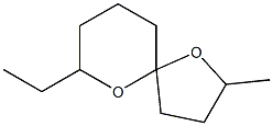 7-Ethyl-2-methyl-1,6-dioxaspiro[4.5]decane Struktur