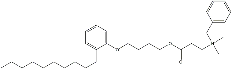 N,N-Dimethyl-N-benzyl-N-[2-[[4-(2-decylphenyloxy)butyl]oxycarbonyl]ethyl]aminium Struktur