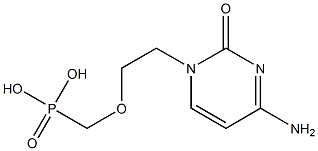 [[2-(Cytosine-1-yl)ethoxy]methyl]phosphonic acid Struktur