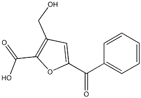 5-Benzoyl-3-(hydroxymethyl)-2-furancarboxylic acid Struktur