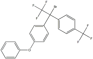 1-Bromo-1-(4-phenoxyphenyl)-1-[4-(trifluoromethyl)phenyl]-2,2,2-trifluoroethane Struktur