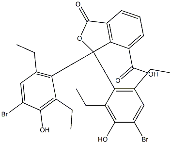 1,1-Bis(4-bromo-2,6-diethyl-3-hydroxyphenyl)-1,3-dihydro-3-oxoisobenzofuran-7-carboxylic acid Struktur