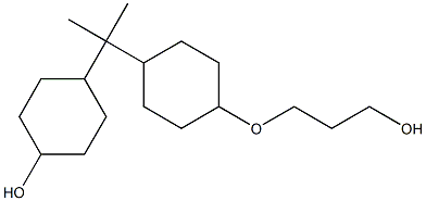 2-(4-Hydroxycyclohexyl)-2-[4-(3-hydroxypropoxy)cyclohexyl]propane Struktur