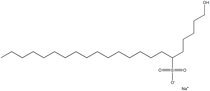 1-Hydroxydocosane-6-sulfonic acid sodium salt Struktur