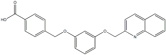 4-[3-(2-Quinolylmethoxy)phenoxymethyl]benzoic acid Struktur