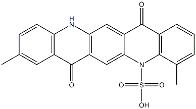 5,7,12,14-Tetrahydro-4,9-dimethyl-7,14-dioxoquino[2,3-b]acridine-5-sulfonic acid Struktur