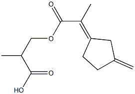 2-Methylene-1,3-propanediyl 1-[(2Z)-2-methyl-2-butenoate]3-isobutyrate Struktur