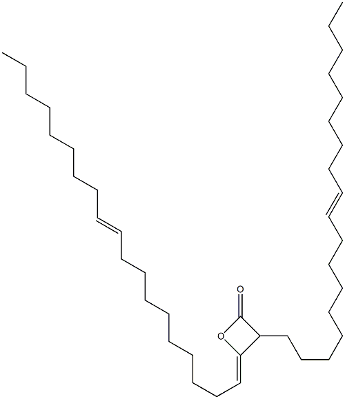 3-(9-Octadecenyl)-4-(10-nonadecen-1-ylidene)oxetan-2-one Struktur