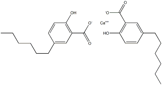 Bis(3-hexyl-6-hydroxybenzoic acid)calcium salt Struktur