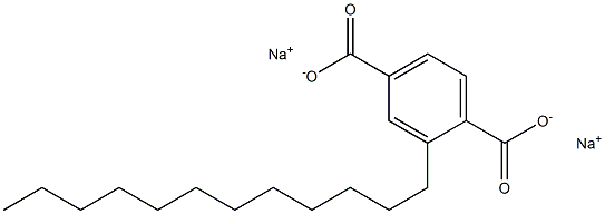 2-Dodecylterephthalic acid disodium salt Struktur