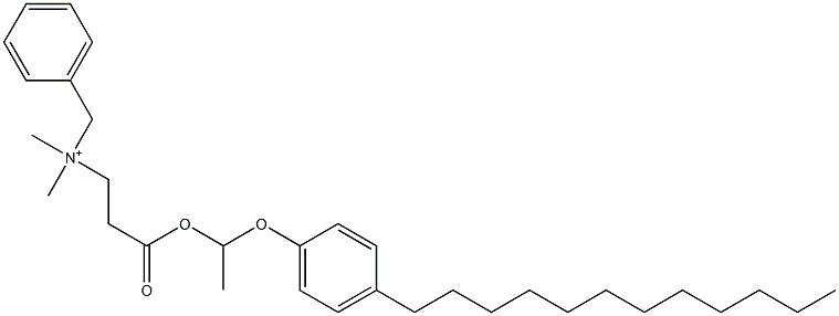 N,N-Dimethyl-N-benzyl-N-[2-[[1-(4-dodecylphenyloxy)ethyl]oxycarbonyl]ethyl]aminium Struktur