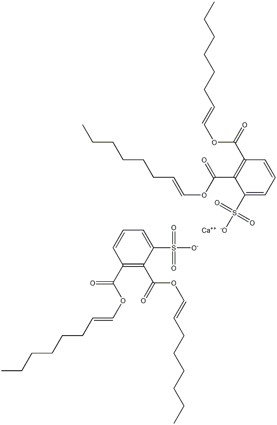 Bis[2,3-di(1-octenyloxycarbonyl)benzenesulfonic acid]calcium salt Struktur