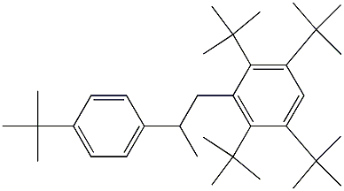 1-(2,3,5,6-Tetra-tert-butylphenyl)-2-(4-tert-butylphenyl)propane Struktur