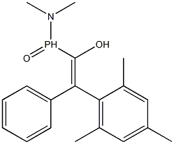 1-[(Dimethylamino)phosphinyl]-2-phenyl-2-mesitylethen-1-ol Struktur